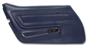 1977-1977 Corvette LH Door Panel with Trim (Dark Blue)