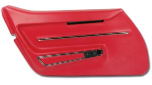 1968-1968 Corvette LH Deluxe Door Panel with Trim (Red)