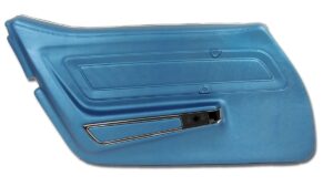 1970-1970 Corvette LH Standard Door Panel with Trim (Bright Blue)