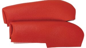 1958-1958 Corvette Door Panel Armrest Covers - Pair (Red)