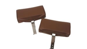 1967-1967 Corvette Headrest Assembly with Vinyl Cover - Pair (Tan)