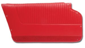 1963-1964 Corvette Coupe Door Panel - Pair with Metal Support (Red)