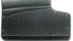 1962-1962 Corvette Door Panel - Pair with Metal Upper Support (Black)