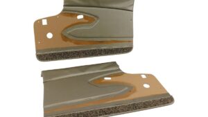 1961-1961 Corvette Door Panel - Pair without Metal Upper Support (Fawn Beige)