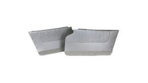 1964-1964 Corvette Coupe Door Panel - Pair with Metal Support (Silver)