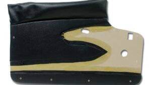 1959-1959 Corvette Door Panel - Pair without Metal Upper Support (Black)