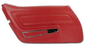 1976-1976 Corvette LH Standard Door Panel with Trim (Firethorn)