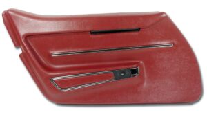 1968-1968 Corvette LH Deluxe Door Panel with Trim (Dark Orange)