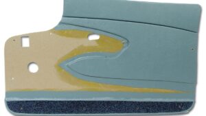1960-1960 Corvette Door Panel - Pair with Metal Upper Support (Frost Blue)