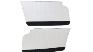 1964-1964 Corvette Coupe Door Panel - Pair with Metal Support (White/Blue)