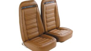 1972-1972 Corvette Leather Seat Cover Set Dk (Saddle)