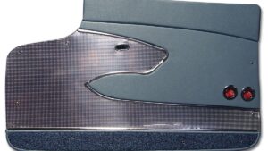 1960-1960 Corvette Door Panel Assembly - Pair with Metal Support (Frost Blue)