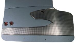1959-1959 Corvette Deluxe Door Panel - Pair with Metal Support (Frost Blue)