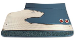 1960-1960 Corvette Door Panel Assembly - Pair with Metal Support (Turquoise)