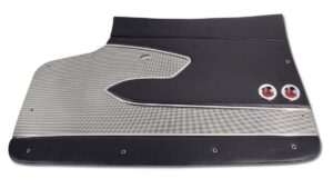 1959-1959 Corvette Deluxe Door Panel - Pair with Metal Upper Support (Black)