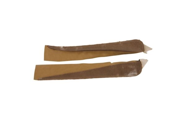 1976-1976 Corvette Deluxe Door Panel Carpet/Vinyl Strip - Pair Dark (Buckskin)