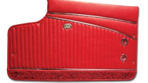 1962-1962 Corvette Deluxe Door Panel - Pair With Metal Upper Support (Red)