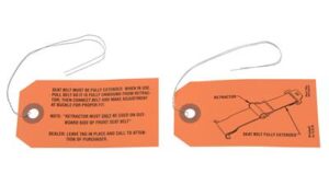 1965-1966 Corvette Seat Belt Retractor Instruction Card