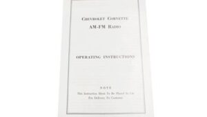 1963-1967 Corvette AM/FM Radio Instruction
