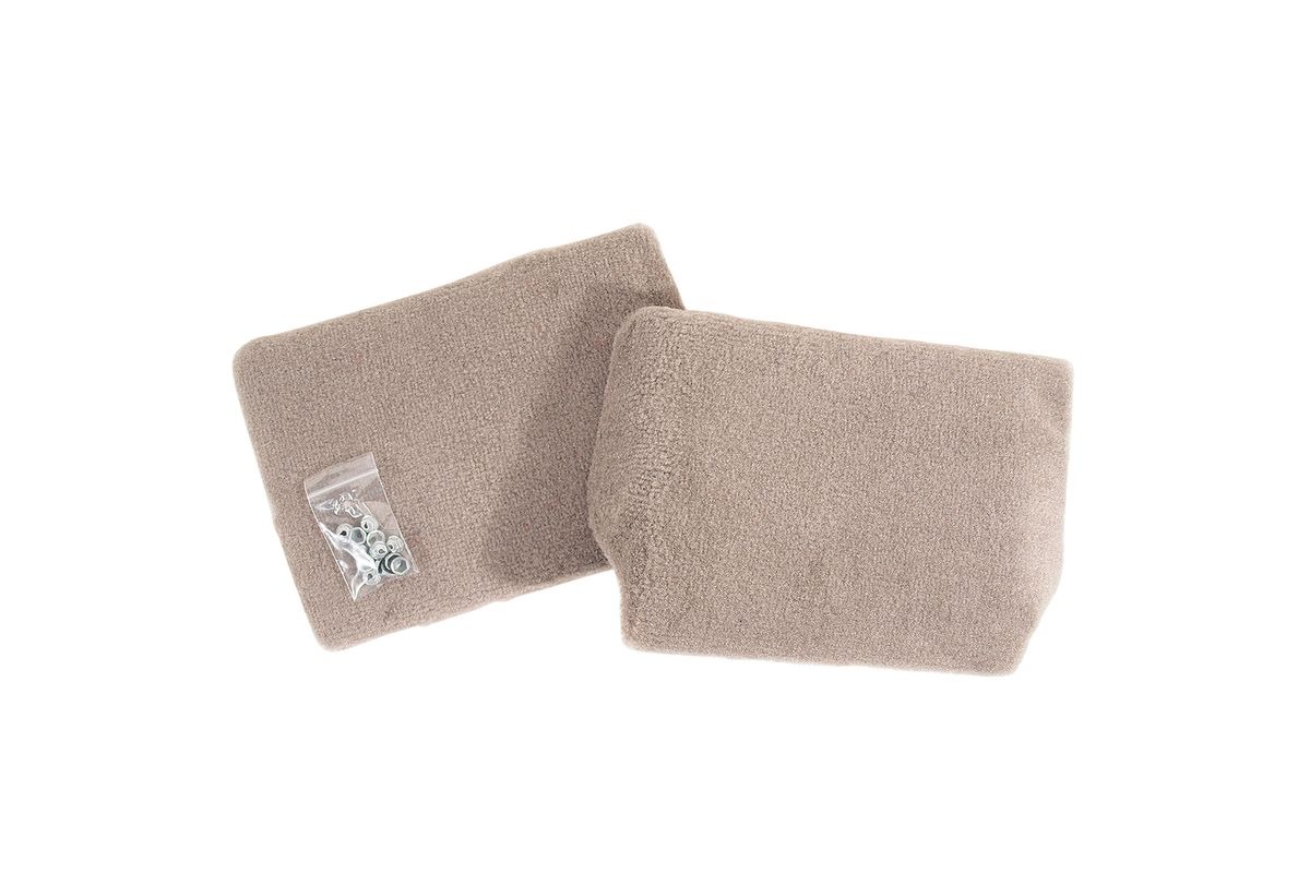 1992-1993 Corvette FRONT SPEAKER COVER ASSYS BEIGE PILE - CA main image 1