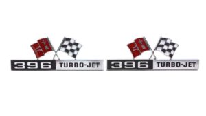 1965-1965 Corvette Side Fender Emblem - Pair - 396 Turbo Jet Pair
