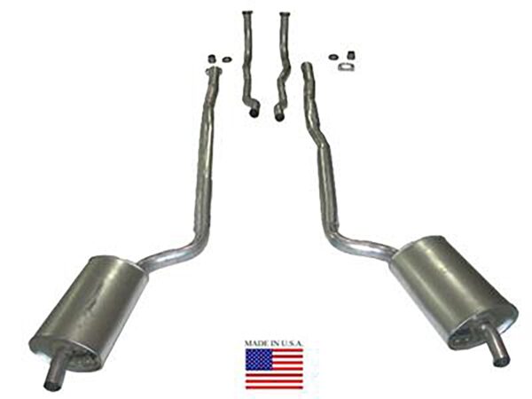 1964-1967 Corvette Exhaust Kit - 2 inch Welded Muffler