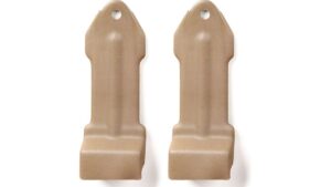 1965-1966 Corvette Seat Belt Retractor Covers - Pair (Medium Saddle) (Tan)
