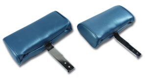1967-1967 Corvette Headrest Assembly with Vinyl Cover - Pair (Medium Blue)