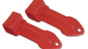 1965-1966 Corvette Seat Belt Retractor Covers - Pair (Red)
