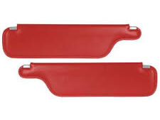 1964-1964 Corvette Coupe Sunvisor - Pair without Hardware (Red)