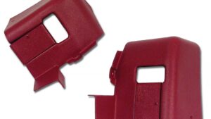 1977-1977 Corvette Coupe Quarter Panel Trim Extensions (Red) - Pair