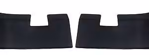 1968-1968 Corvette Rear Roof Panel Trim - Pair (Black) 2nd design