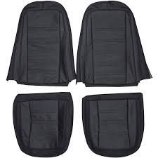 1976-1978 Corvette Leather Seat Cover Set (Black)